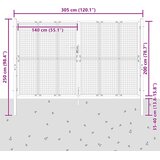  Vrtna vrata antracit boje 300x200 cm čelik | shoptok.hr