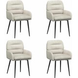  Trpezarijske stolice 4 pcs Baršun Krem 59 x 59,5 x 90 cm | shoptok.hr