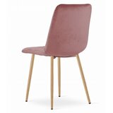 Lava stolica - ružičasti baršun / noge u boji drveta x 4 | shoptok.hr