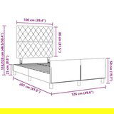 vidaXL Krevet tamno sivi 120x190 cm baršun | shoptok.hr