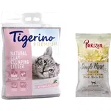 Tigerino Premium pesek 2 x 12kg + Purizon Single Meat piščanec s cvetovi kamilice 100g gratis! - Vonj bele vrtnice 2 x 12 kg + piščanec s cvetovi kamilice 100 g