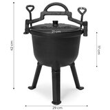 MULTIGARDEN Stojeći kotao od lijevanog željeza 5L, lovački lonac MultiGarden | shoptok.hr