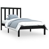 Furnova Posteljni okvir črn iz trdne borovine 75x190 cm, (21937459) | Shoptok.si