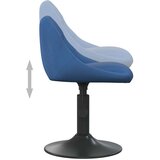 vidaXL Vrtljiv jedilni stol 2 kosa moder žamet | Shoptok.si