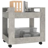 Kolica za radni stol boja betona 60x45x60 cm konstruirano drvo | shoptok.hr