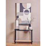 Premier Housewares Crni/u prirodnoj boji pomoćni stol sa staklenom pločom stola 49x100 cm Cebu – | shoptok.hr
