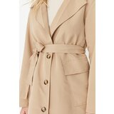 Trendyol Beige Belted Button Closure Trench Coat | shoptok.hr