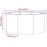 Cvetlično korito srebrna 90 x 90 x 35 cm Nerjaveče jeklo, (5000207731) | Shoptok.si