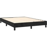  S oprugama i madracem crni 140 x 190 cm baršunasti | shoptok.hr