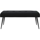  Klupa s gumbastim tkanjem Crna 110 x 40 x 46 cm Baršun | shoptok.hr