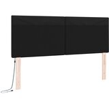  LED glava kreveta Crna 160 cm Lažna koža | shoptok.hr