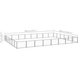 vidaXL kavez za pse crni 48 m² čelični | shoptok.hr