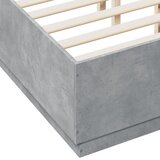  Okvir kreveta boja betona 120x190 cm od konstruiranog drva | shoptok.hr