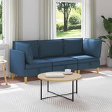  Set namještaja za dnevni boravak s jastukom 3 pcs Plava Tkanina | shoptok.hr