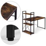 ModernHome uredski stol 120 × 60 cm s policom i 3 police – crno smeđi | shoptok.hr