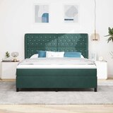  Krevet s opruga kutije Tamnozelena 200 x 180 cm Baršun | shoptok.hr