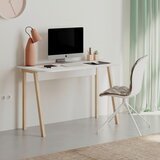 Livetastic Računalniška Miza Luton, Bela, Mocha Rjava, 120x60cm | Shoptok.si
