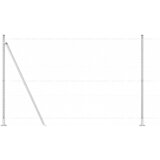 vidaXL Ogrodje s stebri srebrna 1.5 x 10 m Jeklo s PVC premazom, (5000094764) | Shoptok.si