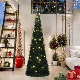  Prigodno osvijetljeno umjetno božićno drvce zeleno 180 cm | shoptok.hr
