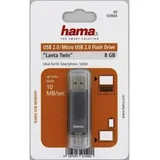  HAMA LAETA TWIN 2.0 8GB, 10MB/s, black/silver