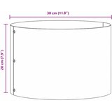  Prsten za saksiju Srebrno 30 x 30 x 20 cm Cinkani čelik | shoptok.hr