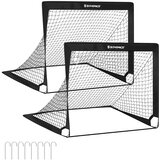 Songmics Set nogometnih golov 2 kosa 120x80x80 cm črna, (5000249433) Cene