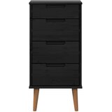  Komoda MOLDE Crna 40 x 35 x 82 cm Masivna borovina | shoptok.hr