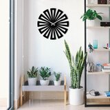 WALLXPERT Enzoclock - S003 Black Decorative Metal Wall Clock