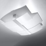 Nice Lamps Bela stropna svetilka s steklenim senčnikom 53x61 cm Marett – | Shoptok.si