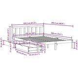vidaXL Okvir kreveta bez madraca voštano smeđi 150x200 cm od borovine | shoptok.hr