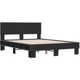  Okvir kreveta crni 120 x 200 cm od konstruiranog drvo i metal | shoptok.hr