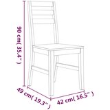  Blagovaonske stolice 4 kom od masivnog bagremovog drva | shoptok.hr