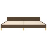  Okvir za krevet s uzglavljem tamnosmeđi 200x200 cm od tkanine | shoptok.hr