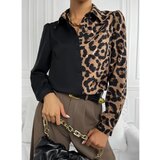Fenzy Elegantna Košulja S Uzorkom Leoparda, Crna/Leopard | shoptok.hr