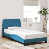 vidaXL okvir za krevet s uzglavljem plavi 100x200 cm baršunasti | shoptok.hr