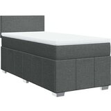 vidaXL Krevet s oprugama i madracem tamnosivi 100 x 200 cm od tkanine | shoptok.hr