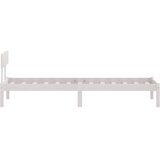  Okvir za krevet od masivne borovine bijeli 100 x 200 cm | shoptok.hr