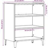 vidaXL Komoda starinski les 57x35x75 cm inženirski les | Shoptok.si