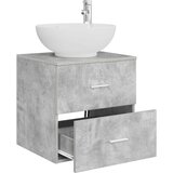  Umivaonik s policom Betonska siva 49,5 x 44,5 x 66,5 cm | shoptok.hr