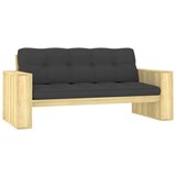 vidaXL Vrtna klupa s antracit jastucima 179 cm impregnirana borovina | shoptok.hr