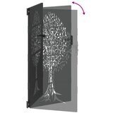  Vrtna vrata Crna 85 x 200 cm Čelik s praškastim premazom | shoptok.hr