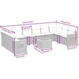  11-dijelni set vrtnih sofa od poliratana s jastucima sivi | shoptok.hr