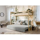  dječji krevet na kat Sofino na razvlačenje - svijetlo drvo - 90x200/140x200 cm | shoptok.hr