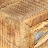  Klubska mizica 110x50x38 cm trden mangov les | Shoptok.si