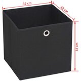 vidaXL Kutije za pohranu od netkane tkanine 10 kom 32x32x32 cm crne | shoptok.hr