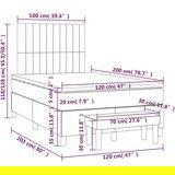  S oprugama i madracem smeđesivi 120 x 200 cm od tkanine | shoptok.hr