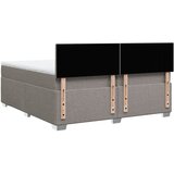  Krevet s oprugama i madracem smeđesivi 200x200 cm od tkanine | shoptok.hr