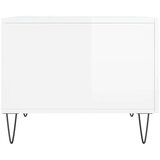 vidaXL Klubska mizica 2 kosa visok sijaj bela 50x50x40 cm inžen. les | Shoptok.si
