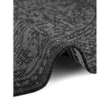 NORTHRUGS Črno-bela okrogla notranja in zunanja preproga ø 160 cm Duet Kona – | Shoptok.si