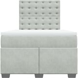  Krevet s oprugama i madracem svjetlosivi 120x190 cm baršunasti | shoptok.hr